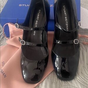 Stuart Weitzman Black Patent Leather Heels